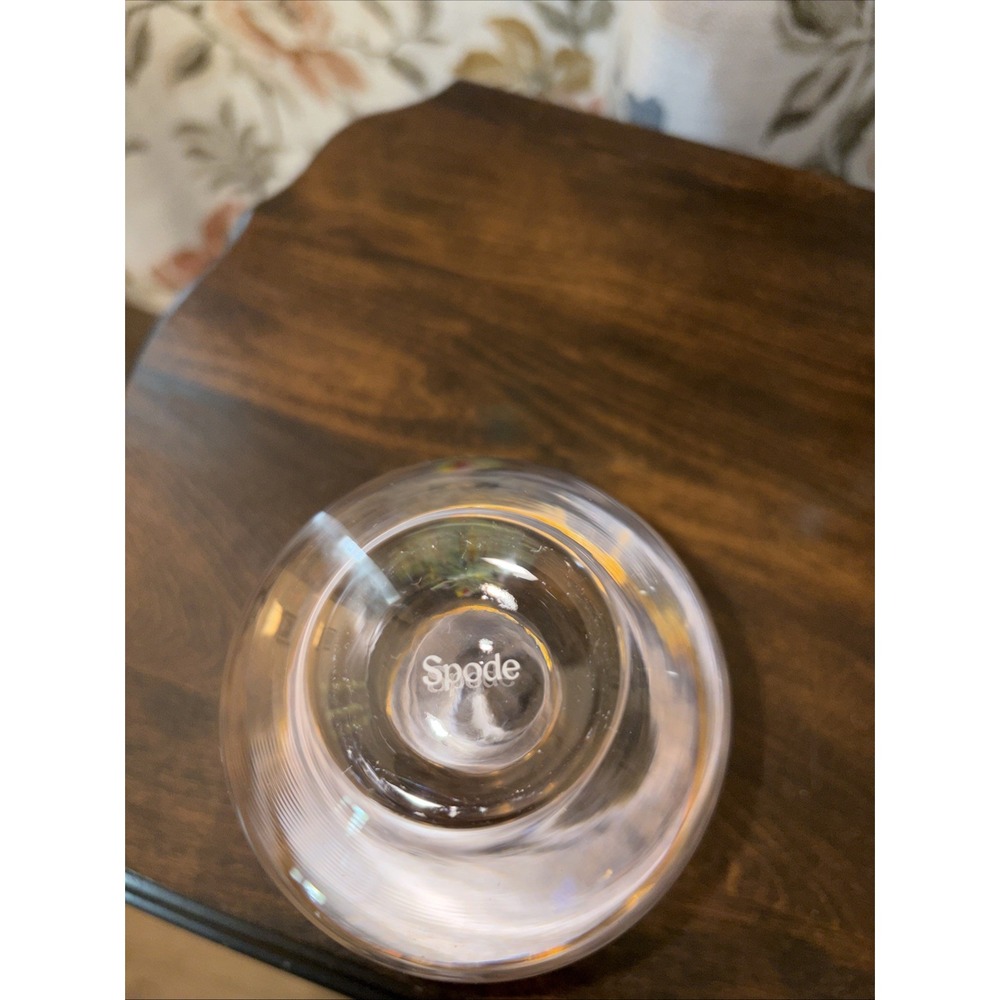 8 Spode Christmas Tree Stemless Wine/Cocktail Glass Holiday Gold Trim - Picture 5 of 5